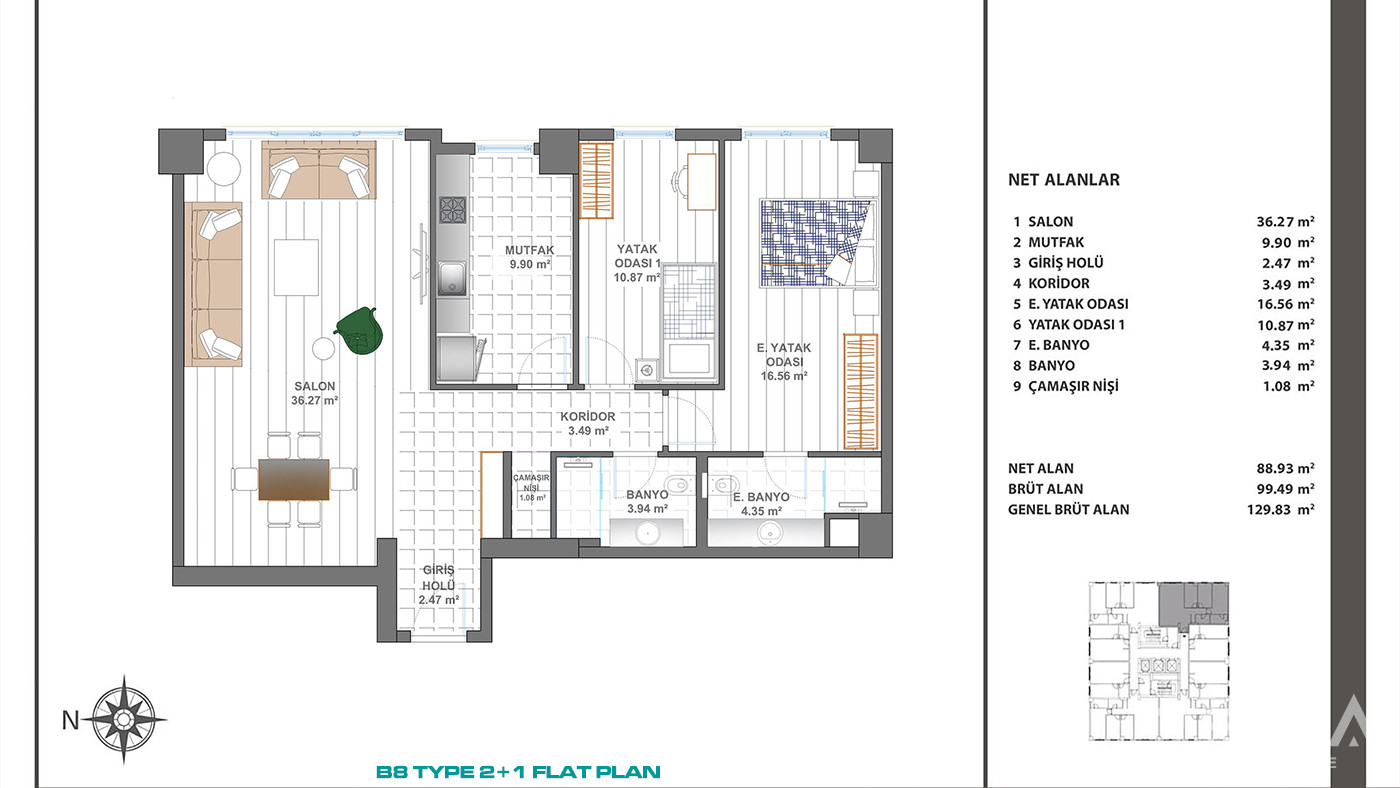 İstanbul Flats Close to Major Transportation Routes in Bağcılar - 88016