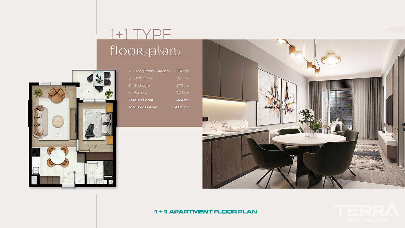 New Flats Within a Secure Complex in Maltepe, İstanbul - 88029