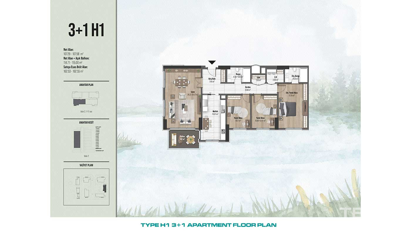 Przestronne apartamenty w centralnej lokalizacji Küçükçekmece w Stambule - 88255