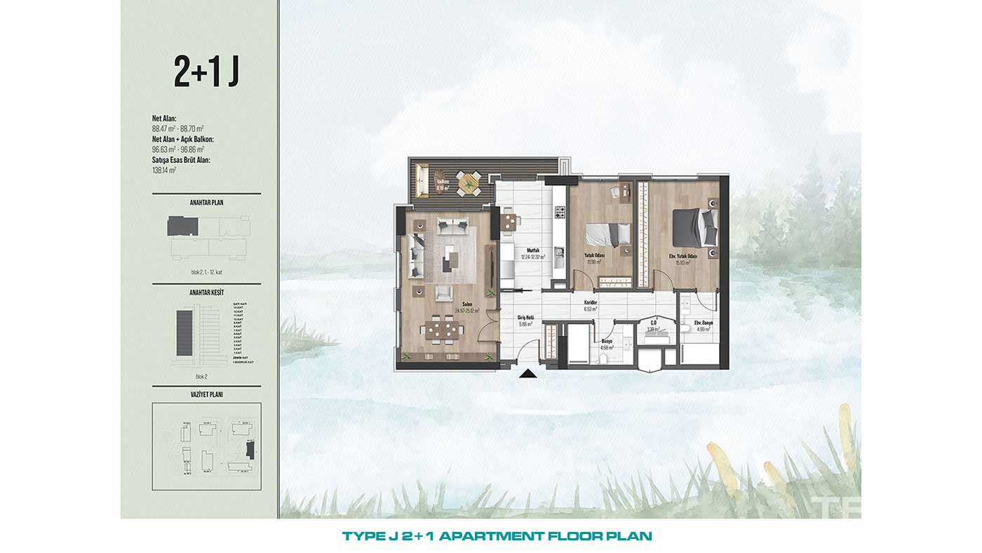 Przestronne apartamenty w centralnej lokalizacji Küçükçekmece w Stambule - 88262
