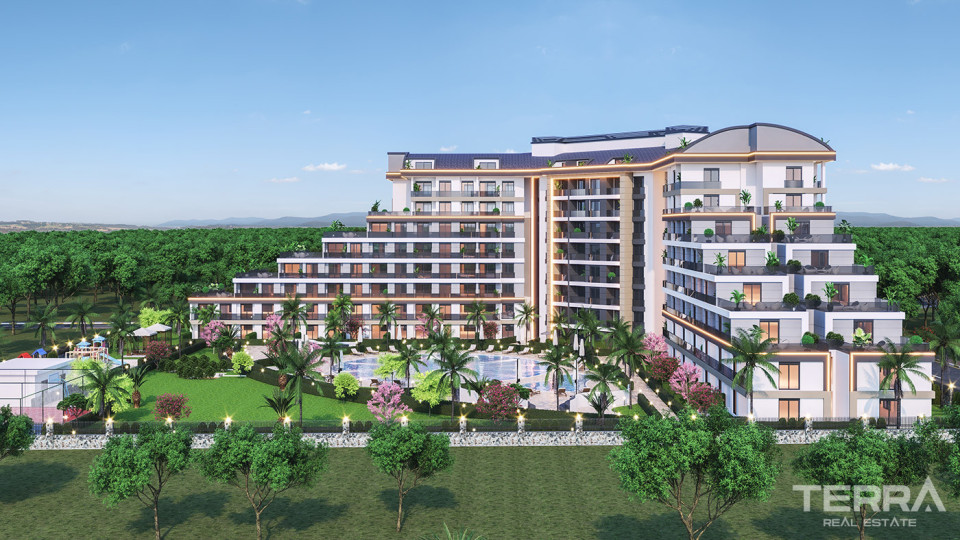 Contemporary Style Apartments in a New Area of Altıntaş, Antalya