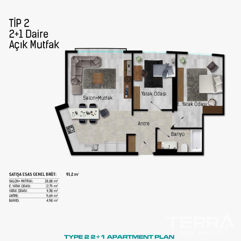 Elite Apartments, Suitable For Citizenship, in Ümraniye, İstanbul - 88954