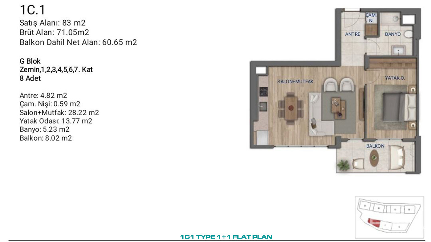 Flats for Sale in İstanbul, Ümraniye - Suryapı Cevher - 89133