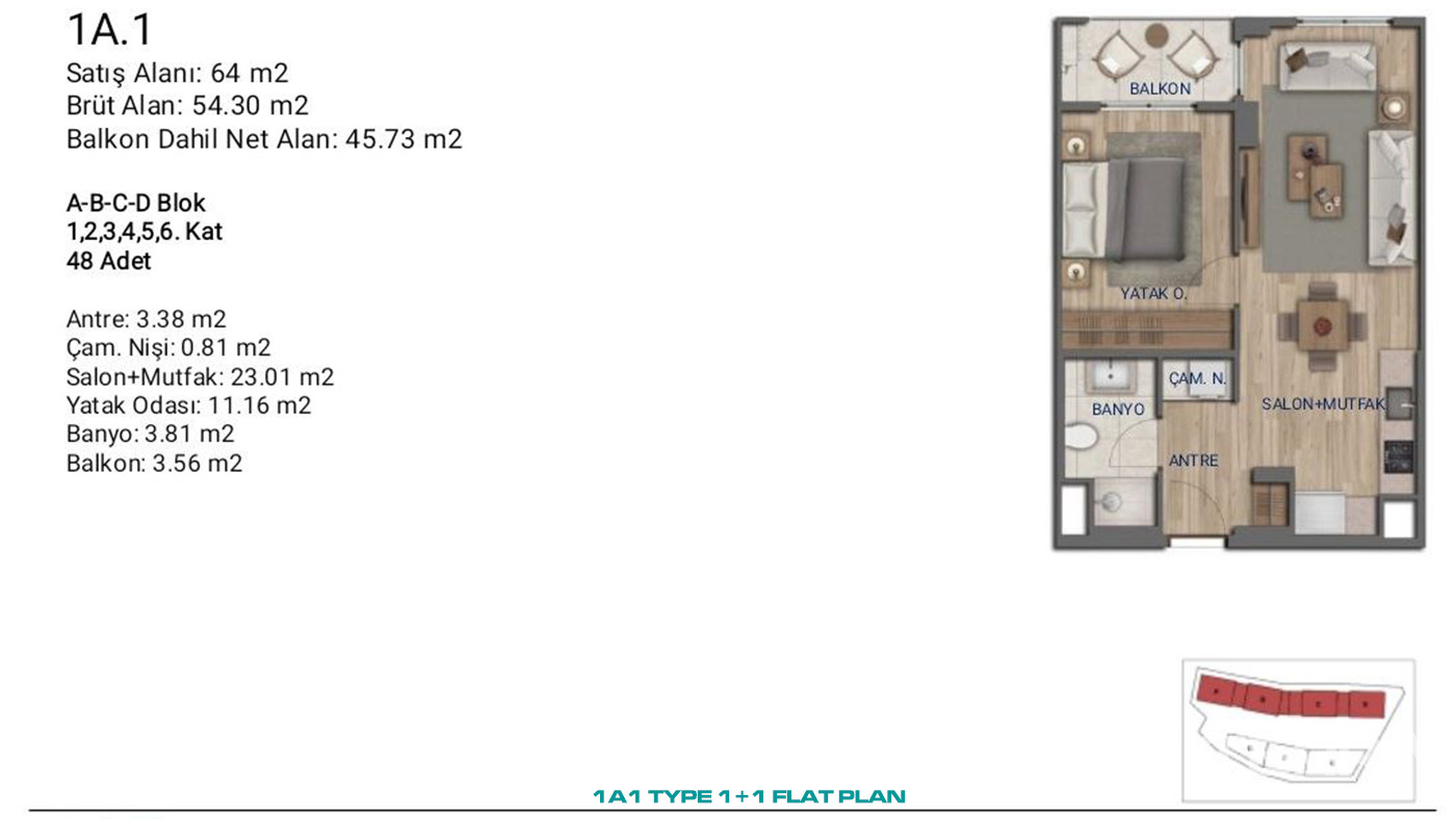 Flats for Sale in İstanbul, Ümraniye - Suryapı Cevher - 89142