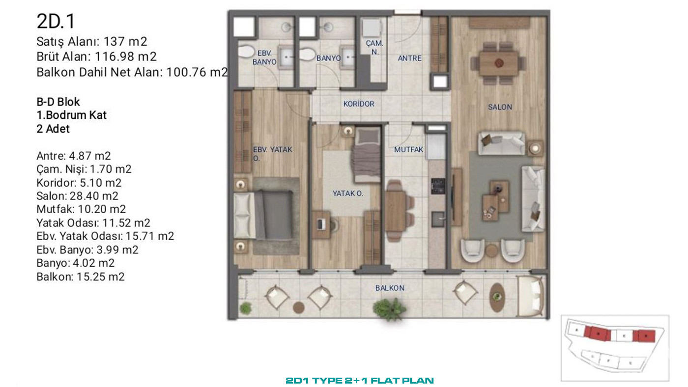Flats for Sale in İstanbul, Ümraniye - Suryapı Cevher - 89152