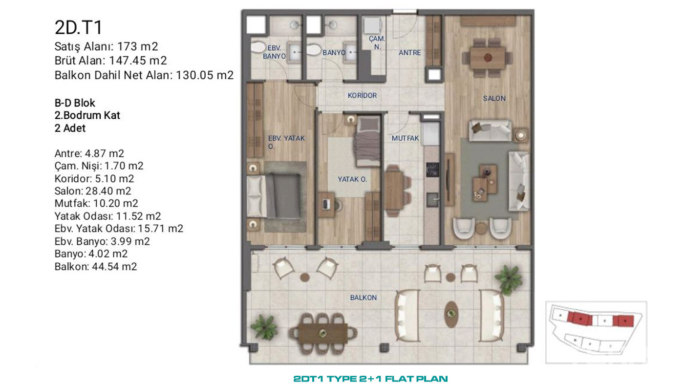 Flats for Sale in İstanbul, Ümraniye - Suryapı Cevher - 89162