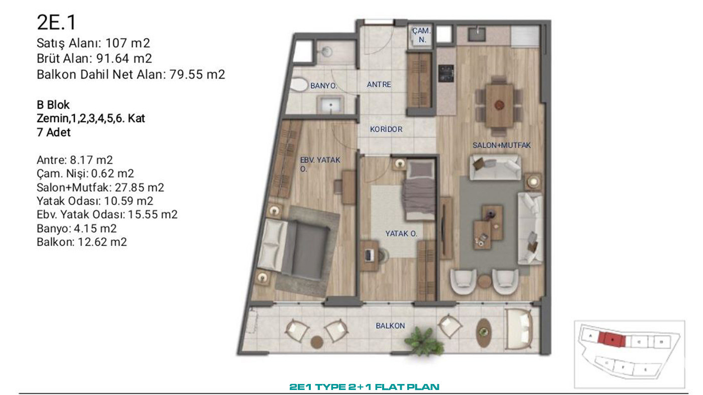 Flats for Sale in İstanbul, Ümraniye - Suryapı Cevher - 89164