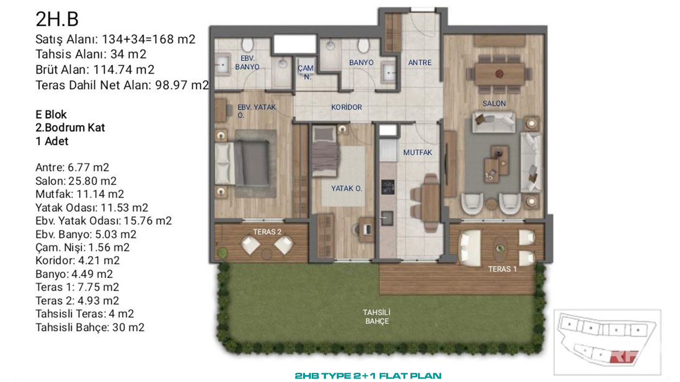 Flats for Sale in İstanbul, Ümraniye - Suryapı Cevher - 89168