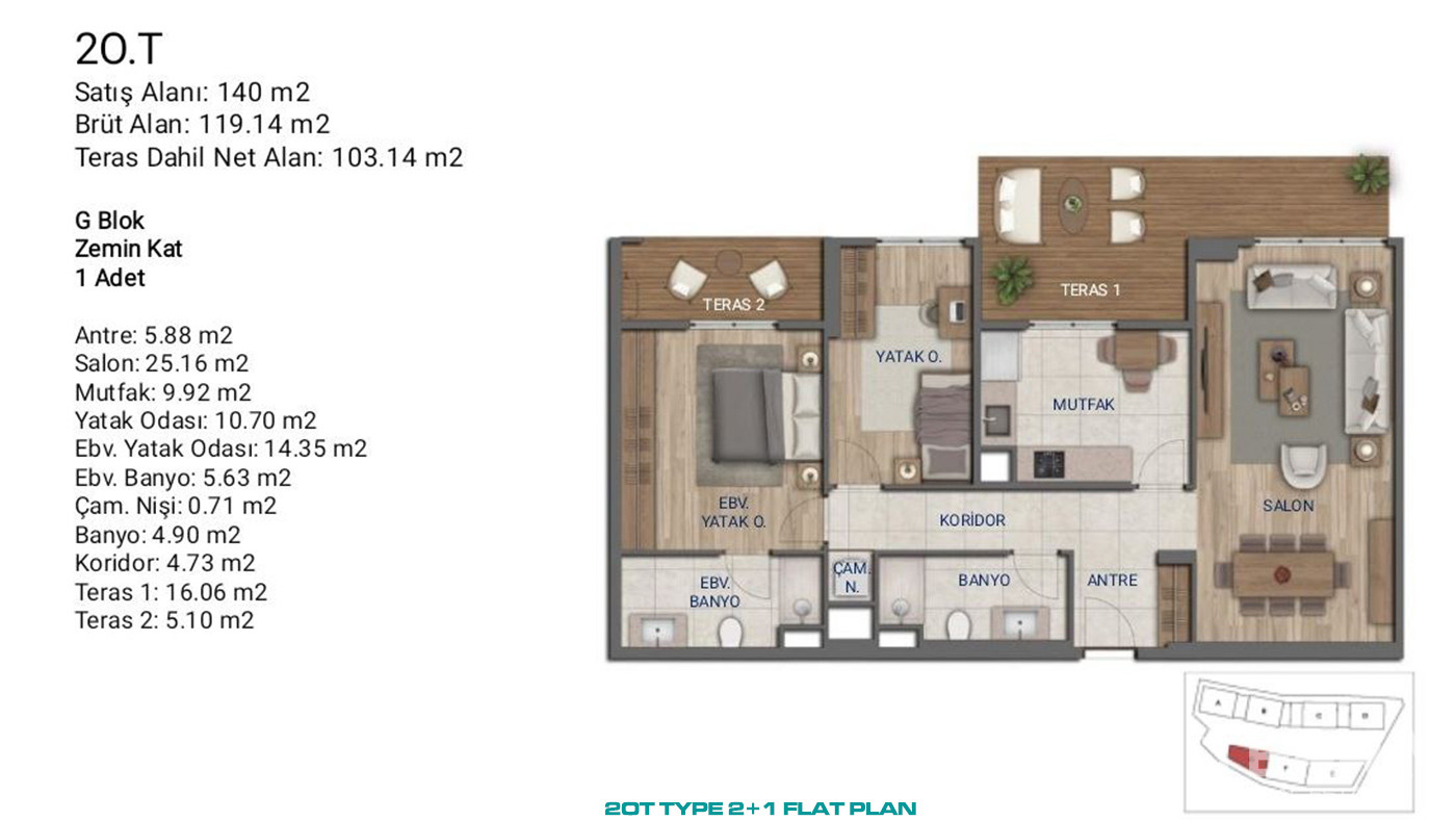 Flats for Sale in İstanbul, Ümraniye - Suryapı Cevher - 89179