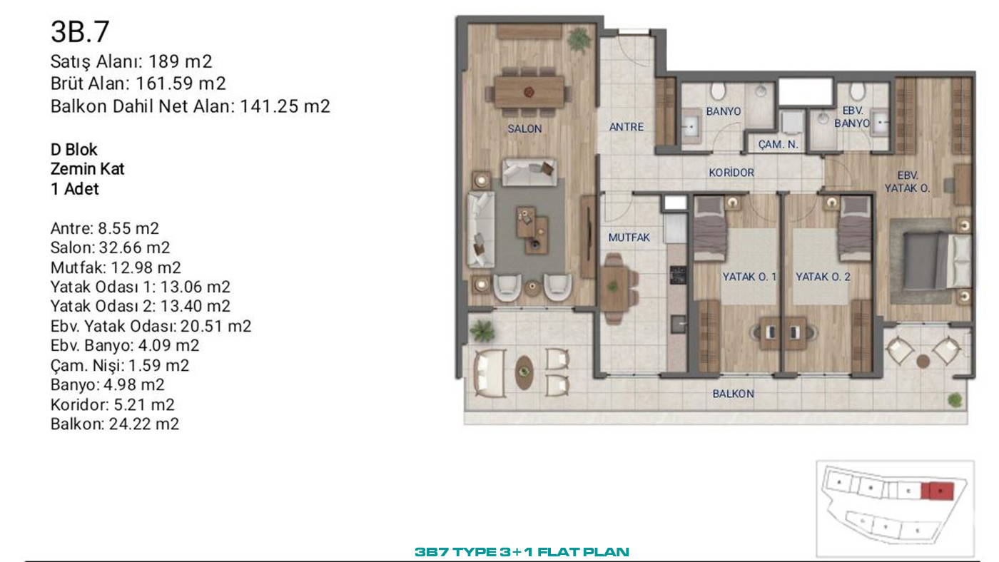 Flats for Sale in İstanbul, Ümraniye - Suryapı Cevher - 89199