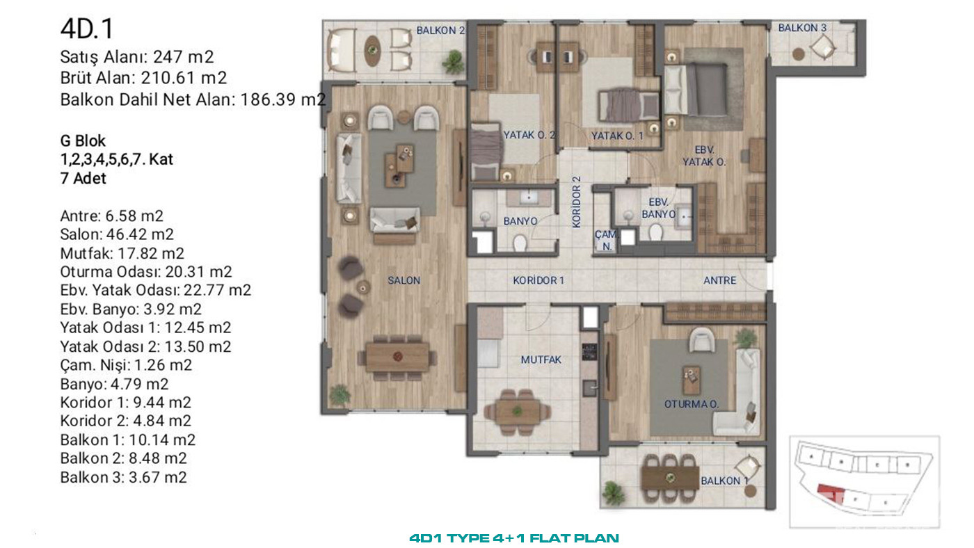 Flats for Sale in İstanbul, Ümraniye - Suryapı Cevher - 89219