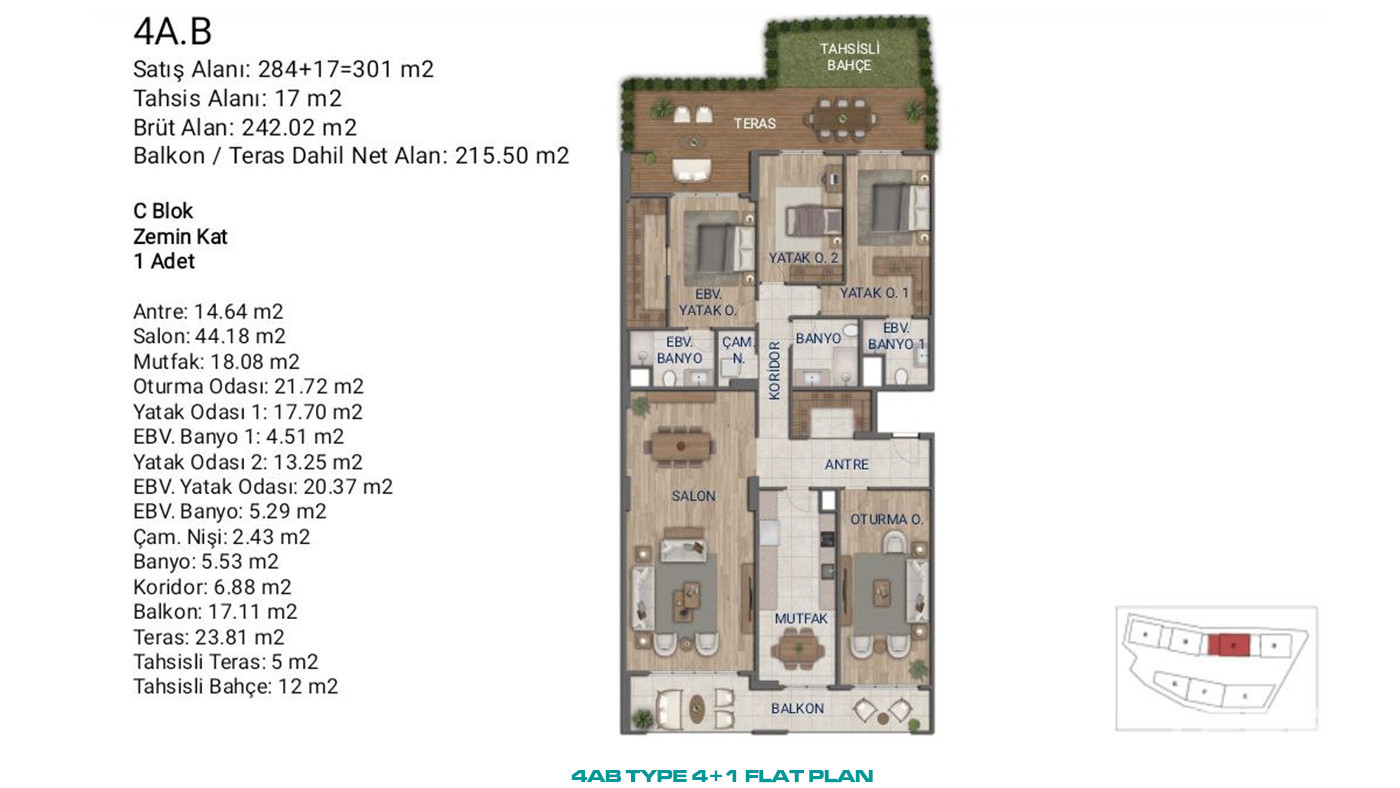 Flats for Sale in İstanbul, Ümraniye - Suryapı Cevher - 89220