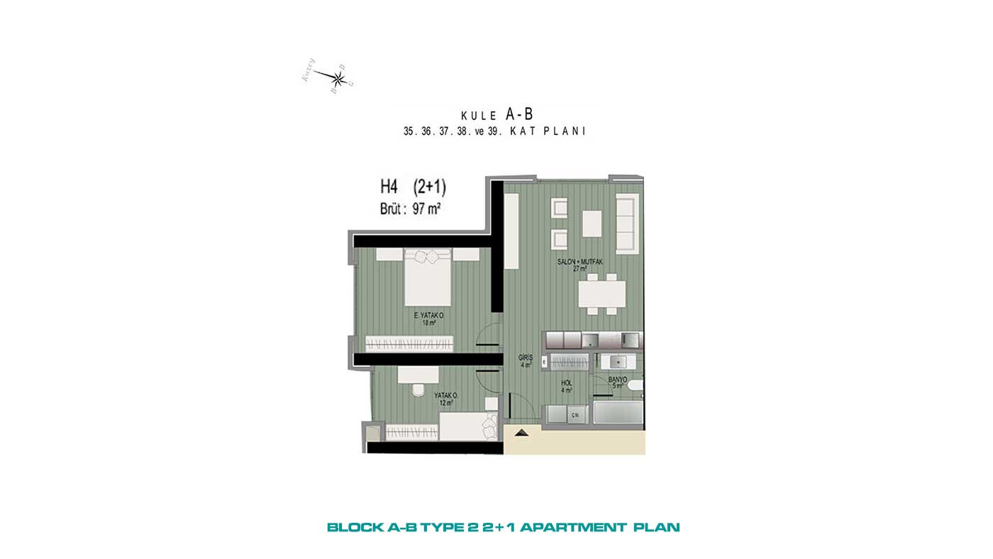 Lägenheter till salu i Şişli, İstanbul — Anthill Residence - 89406