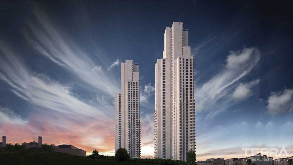 Sea View Apartments for Sale in Şişli, İstanbul - Anthill Residence