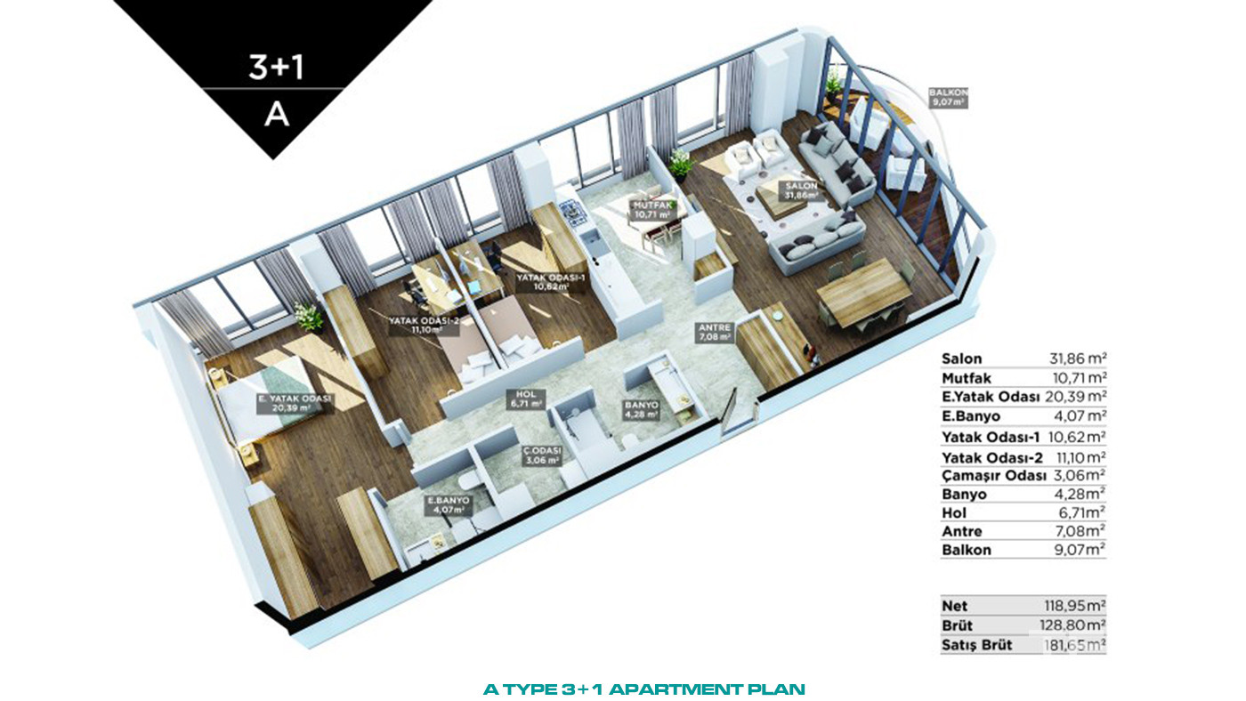 Apartments to Invest In Near Finance City in Ümraniye, İstanbul - 89467
