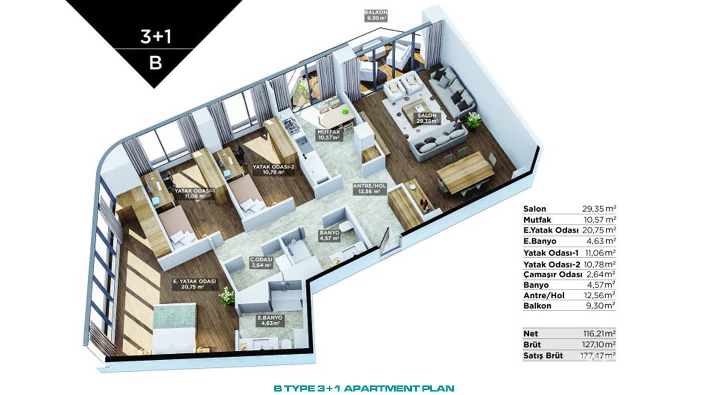 Apartments to Invest In Near Finance City in Ümraniye, İstanbul - 89468
