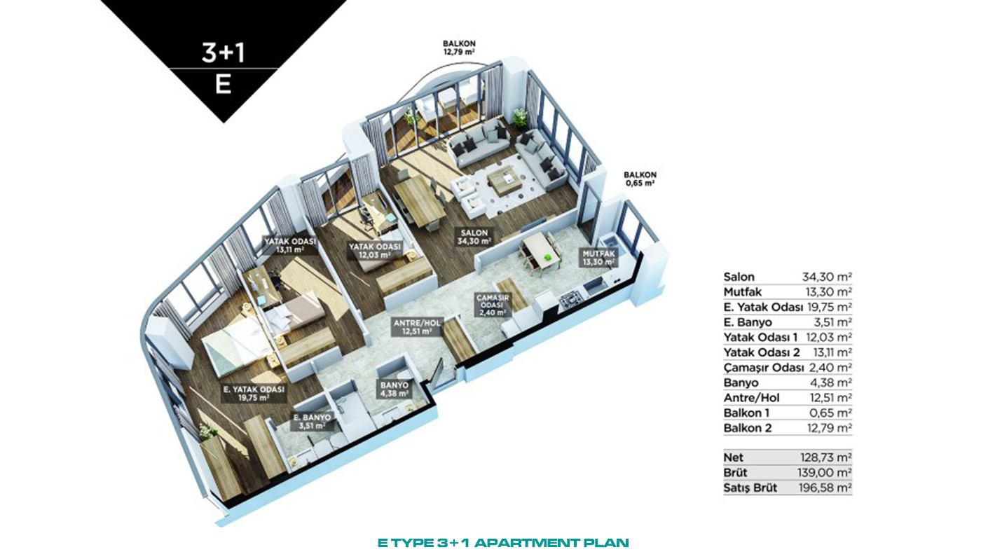 Apartments to Invest In Near Finance City in Ümraniye, İstanbul - 89476