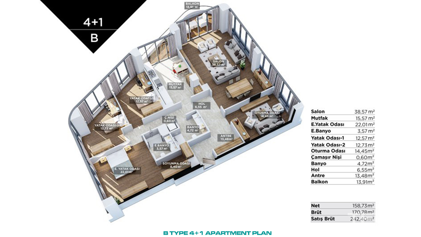 Apartments to Invest In Near Finance City in Ümraniye, İstanbul - 89478