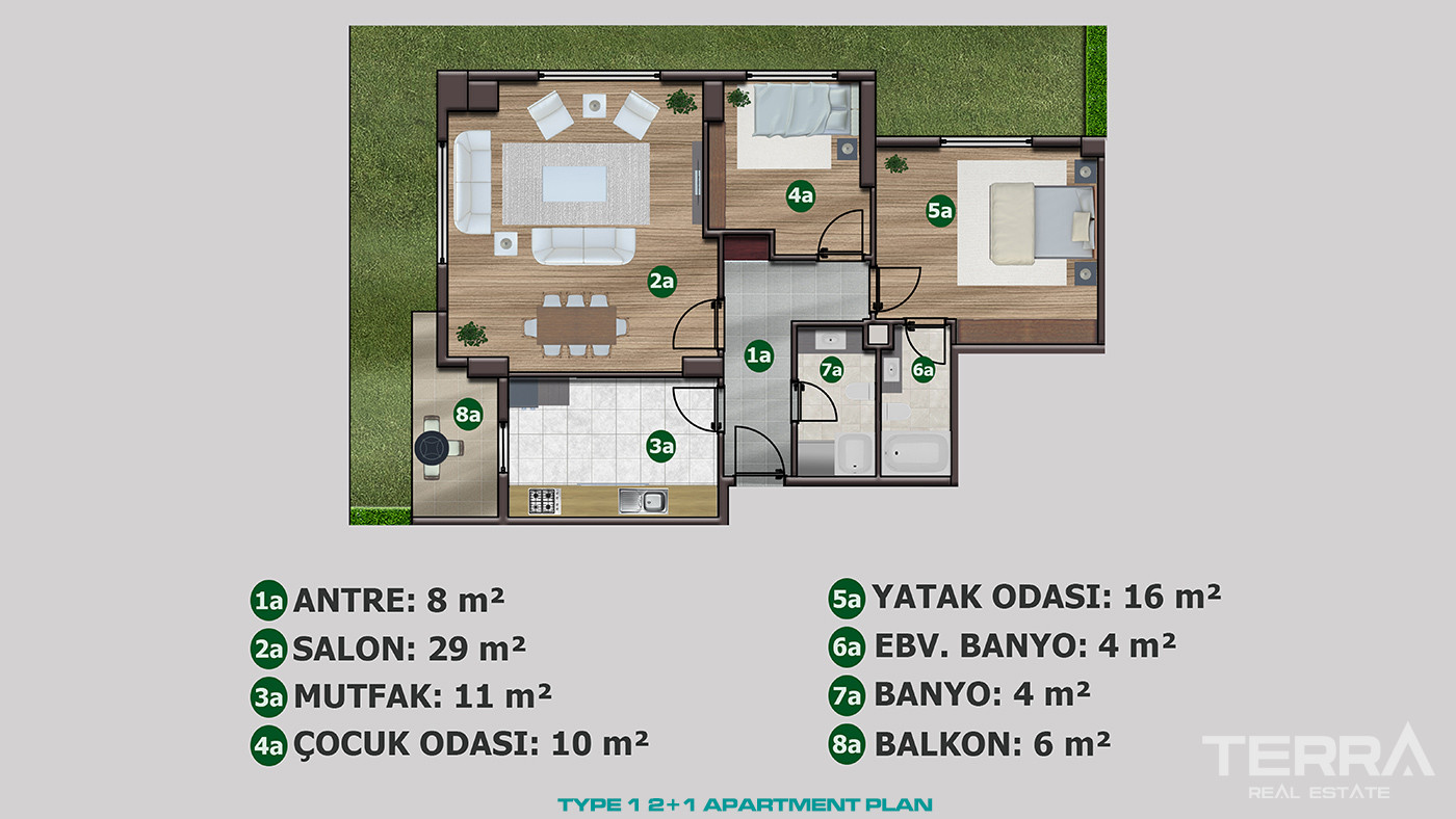 Chic İstanbul Apartments Close to Transportation and Marina - 89902