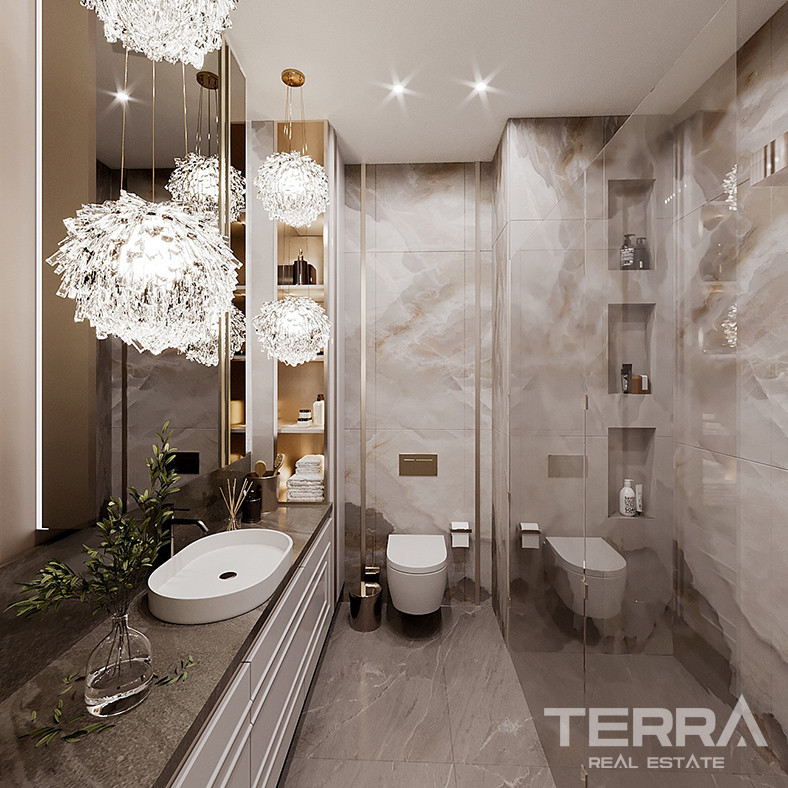 Chic İstanbul Apartments Close to Transportation and Marina - 89916