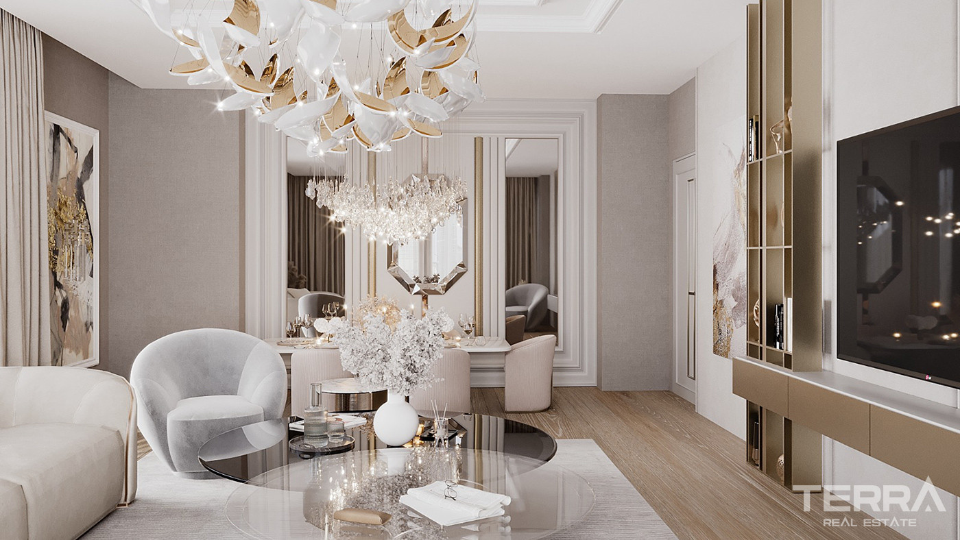 Chic İstanbul Apartments Close to Transportation and Marina - 89920