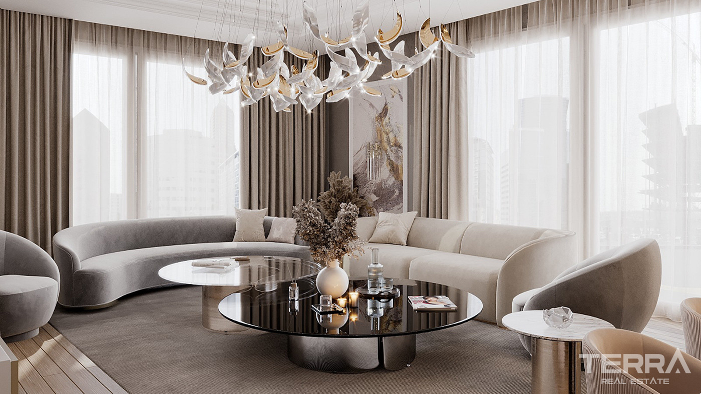 Chic İstanbul Apartments Close to Transportation and Marina - 89923