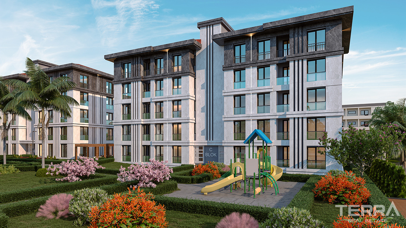 Comfortable Family Apartments with Nature Views in Başakşehir - 90189