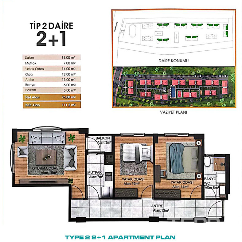 Comfortable Family Apartments with Nature Views in Başakşehir - 90196