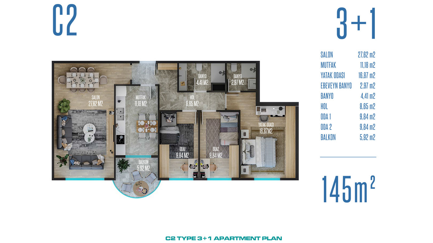 Leiligheter med panoramautsikt til salgs i Pendik, Istanbul - 90224
