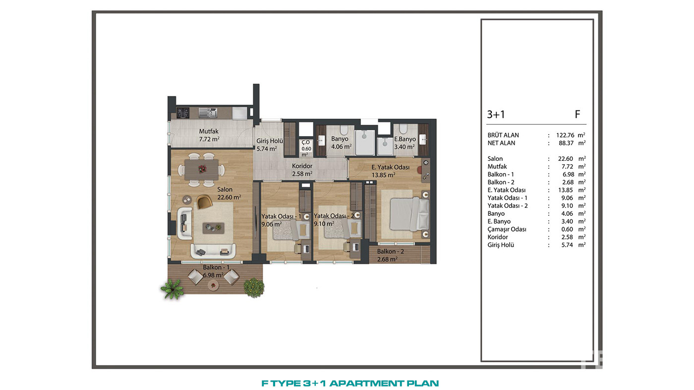 Apartments for Sale in Istanbul, Sancaktepe - Aston Life Cadde - 90370