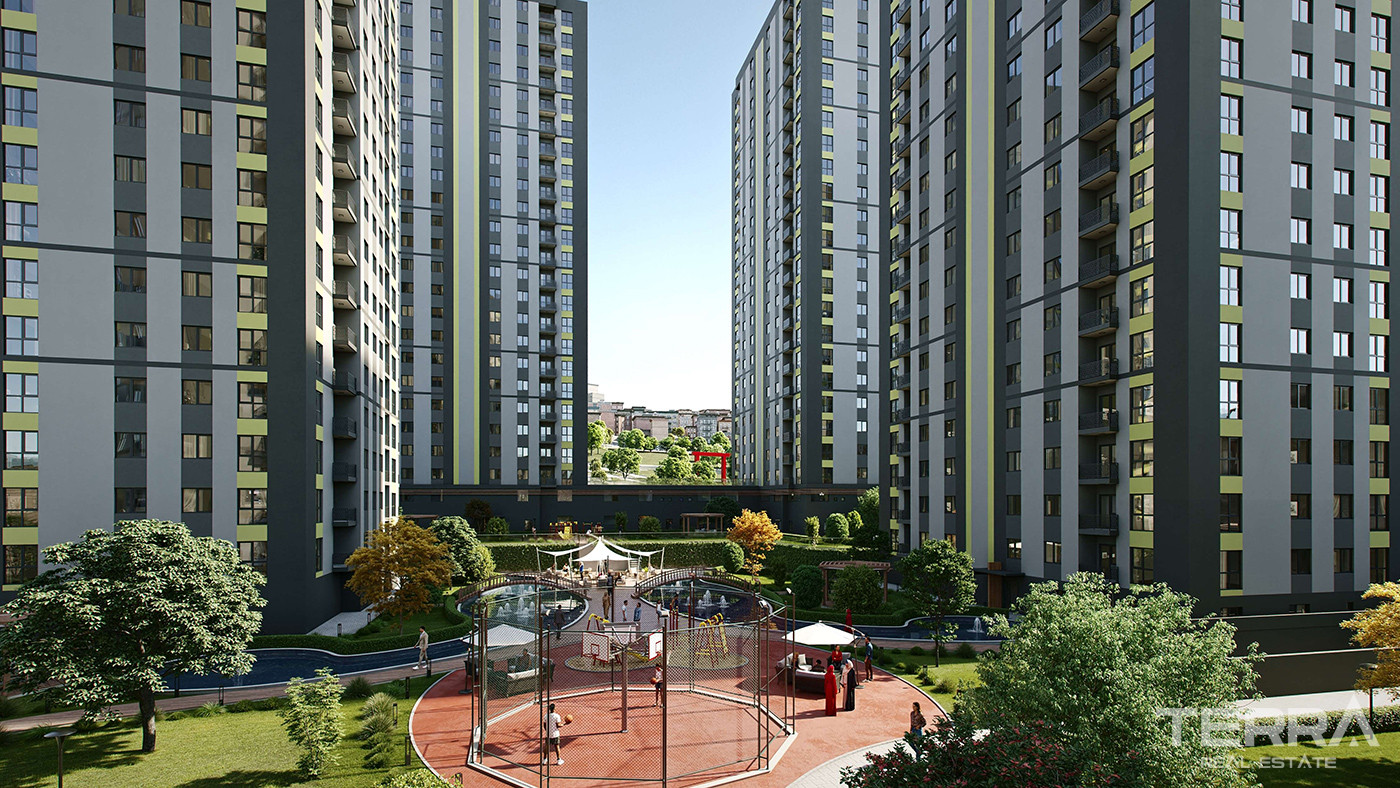 Apartments for Sale in Istanbul, Bağcılar - Selvi Park Evleri - 90524