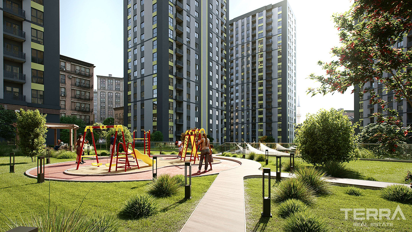 Apartments for Sale in Istanbul, Bağcılar - Selvi Park Evleri - 90525