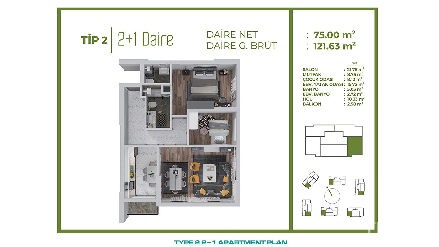 Apartments for Sale in Istanbul, Bağcılar - Selvi Park Evleri - 90534