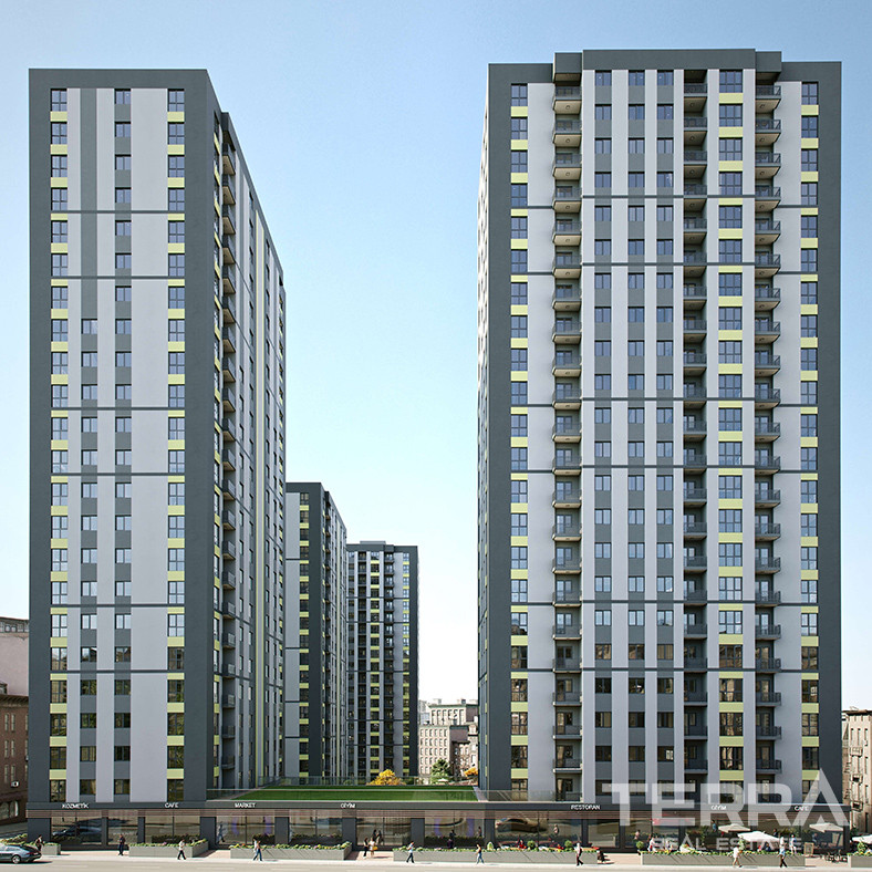 Apartments for Sale in Istanbul, Bağcılar - Selvi Park Evleri - 90539