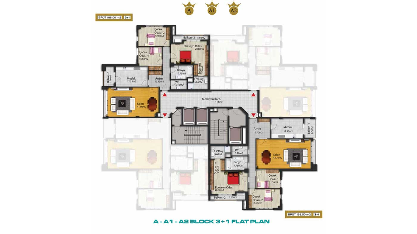 Sea and Lake View Flats in Istanbul Beylikdüzü - Elit Life Residence - 90566