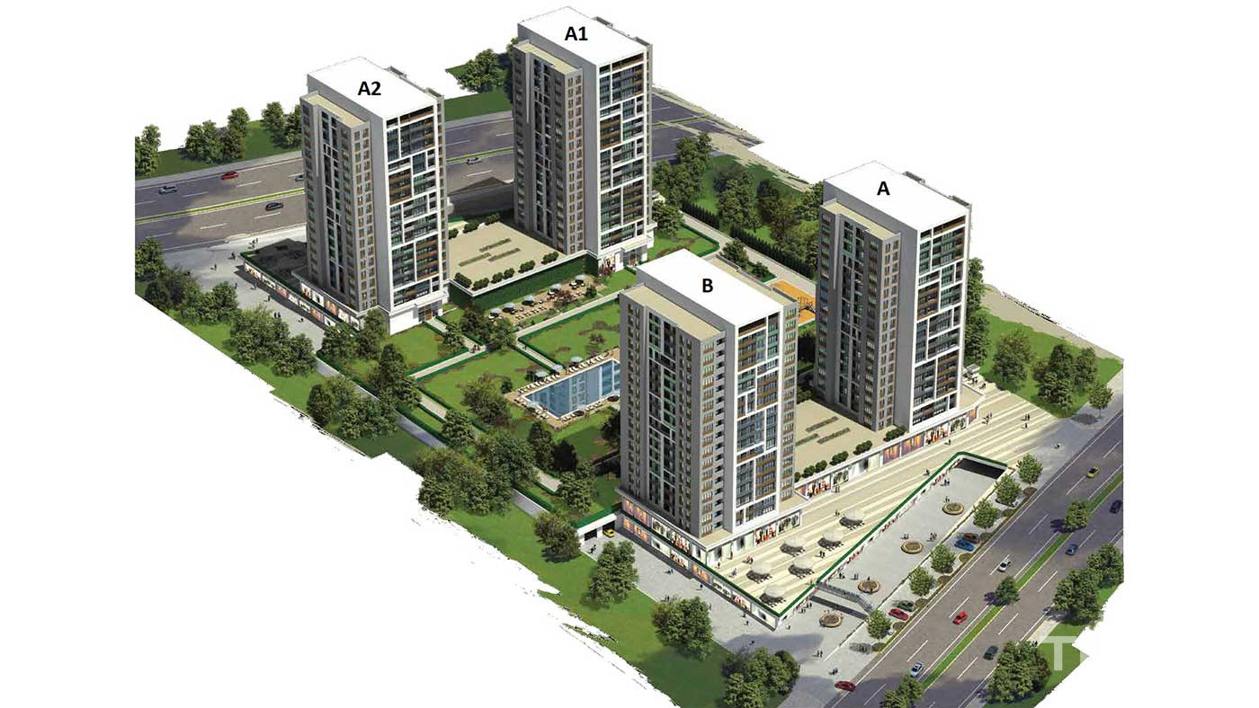 Sea and Lake View Flats in Istanbul Beylikdüzü - Elit Life Residence - 90568