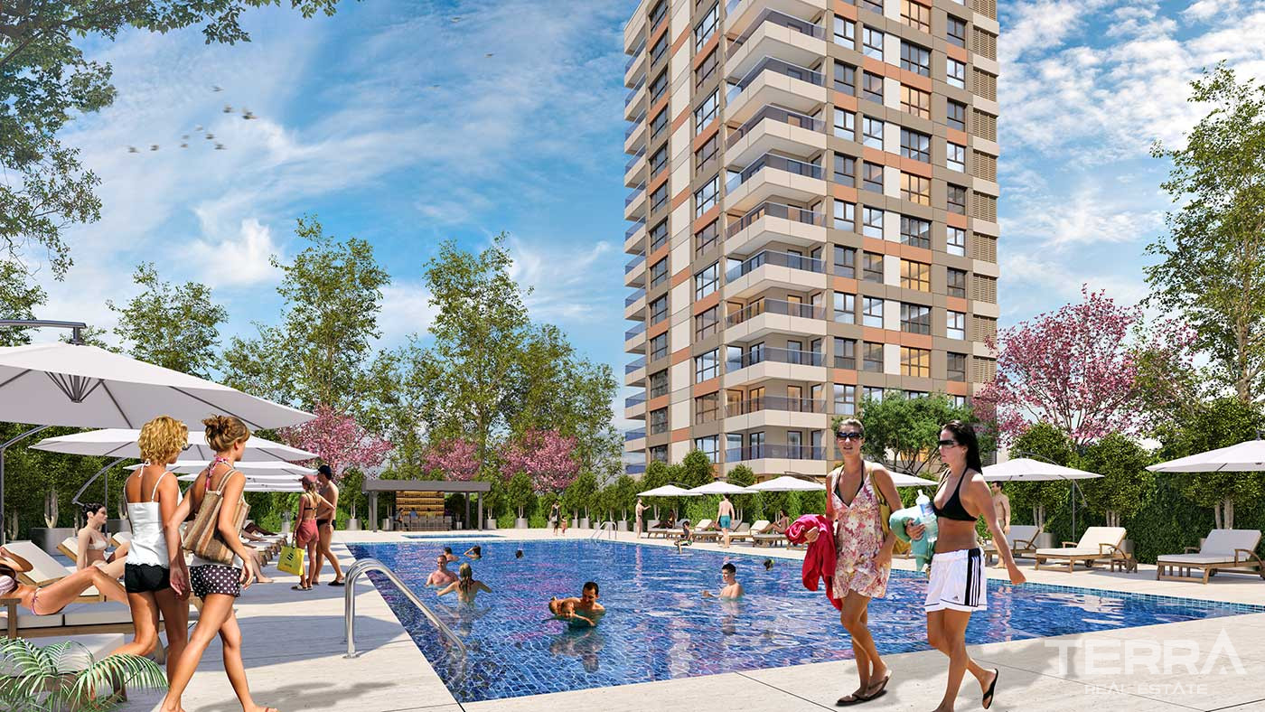 Newest Family İstanbul Flats Close to Main Road and Shopping Centers - 90688
