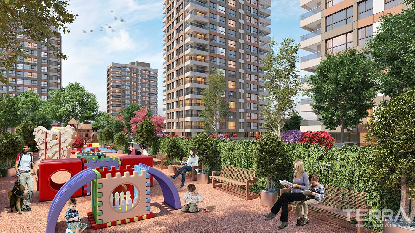 Newest Family İstanbul Flats Close to Main Road and Shopping Centers - 90690