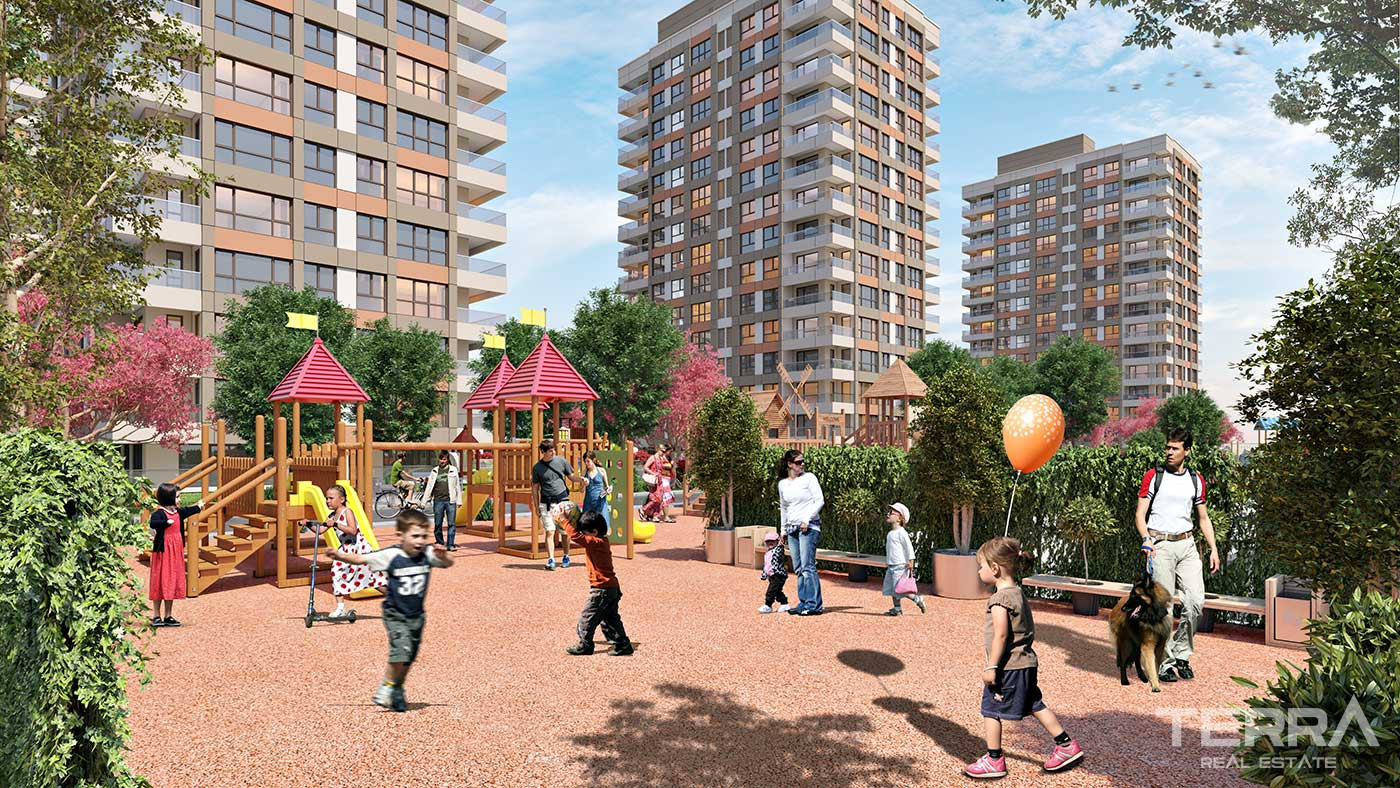 Newest Family İstanbul Flats Close to Main Road and Shopping Centers - 90691