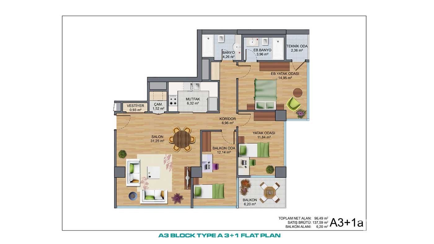 Newest Family İstanbul Flats Close to Main Road and Shopping Centers - 90705