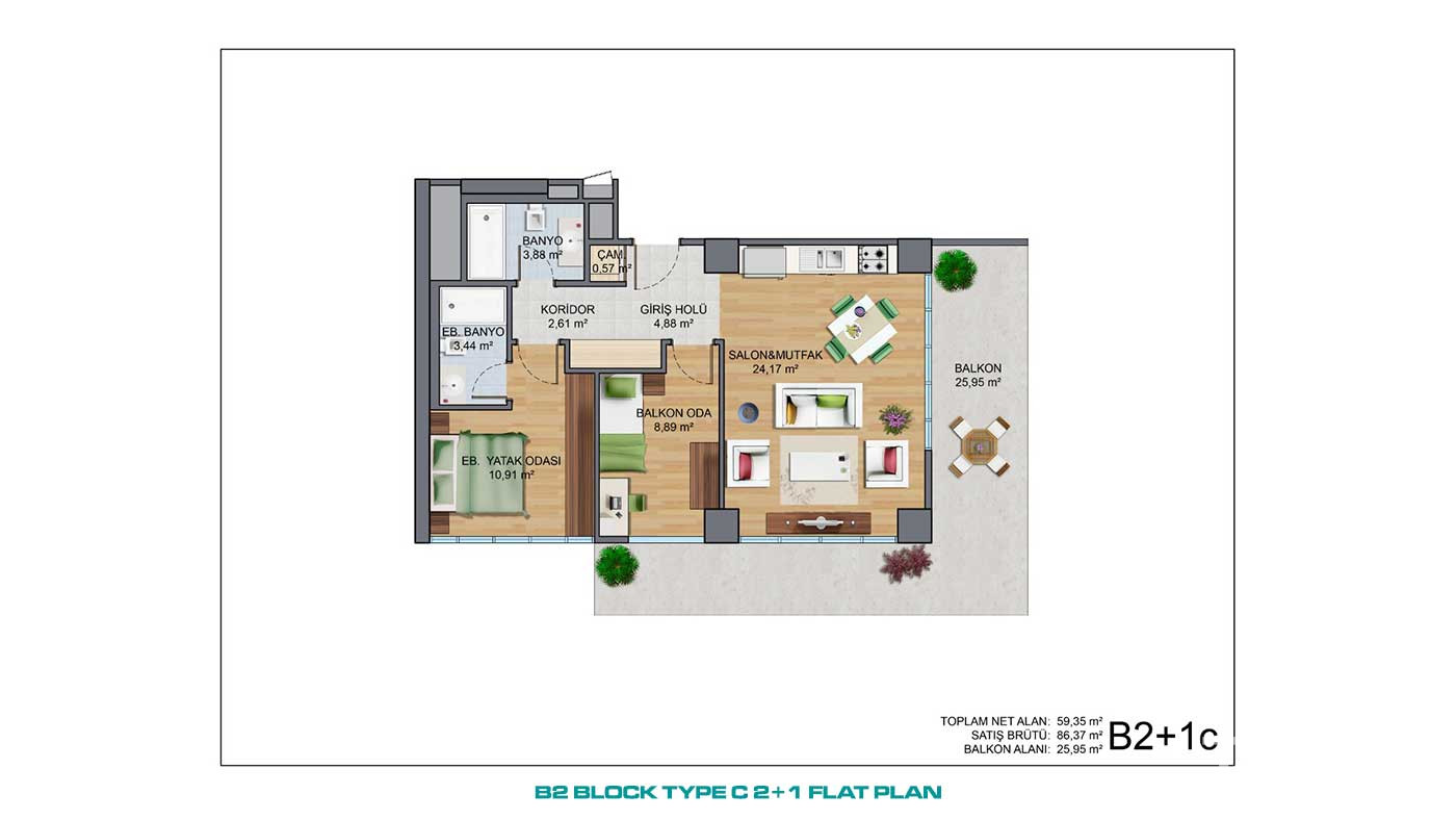 Newest Family İstanbul Flats Close to Main Road and Shopping Centers - 90710