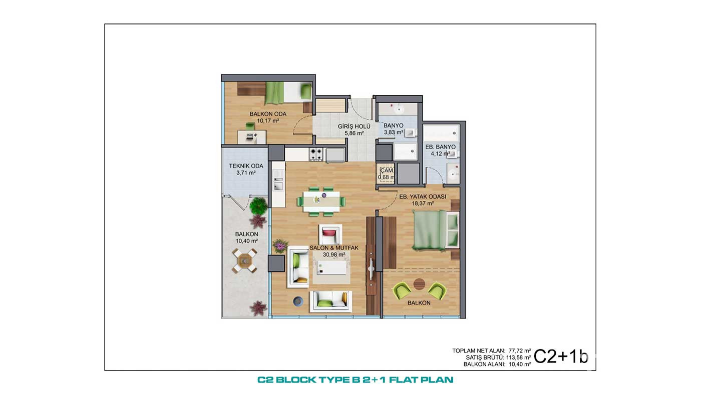 Newest Family İstanbul Flats Close to Main Road and Shopping Centers - 90718