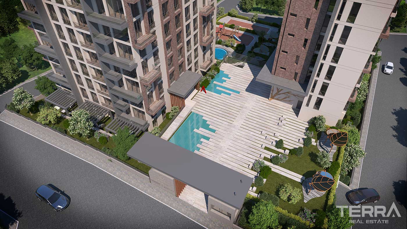 Chic Flats in a New Complex in İstanbul Kağıthane - 90752