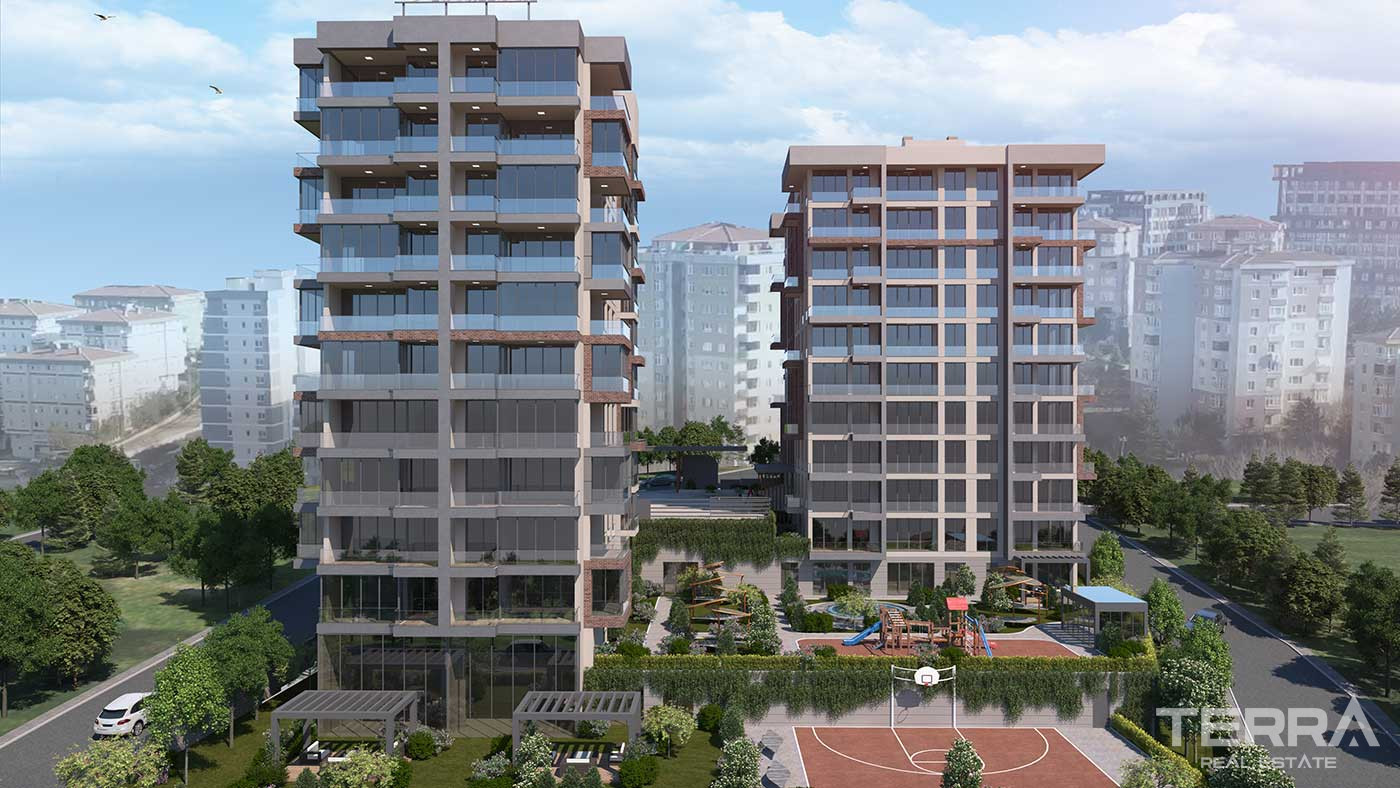 Chic Flats in a New Complex in İstanbul Kağıthane - 90754