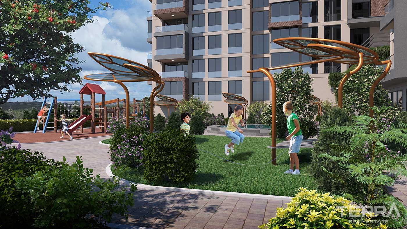 Chic Flats in a New Complex in İstanbul Kağıthane - 90756