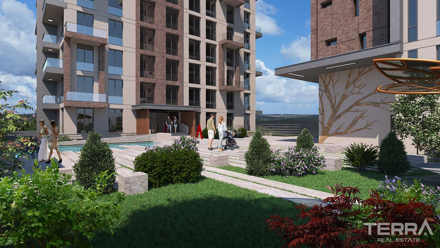Chic Flats in a New Complex in İstanbul Kağıthane - 90759