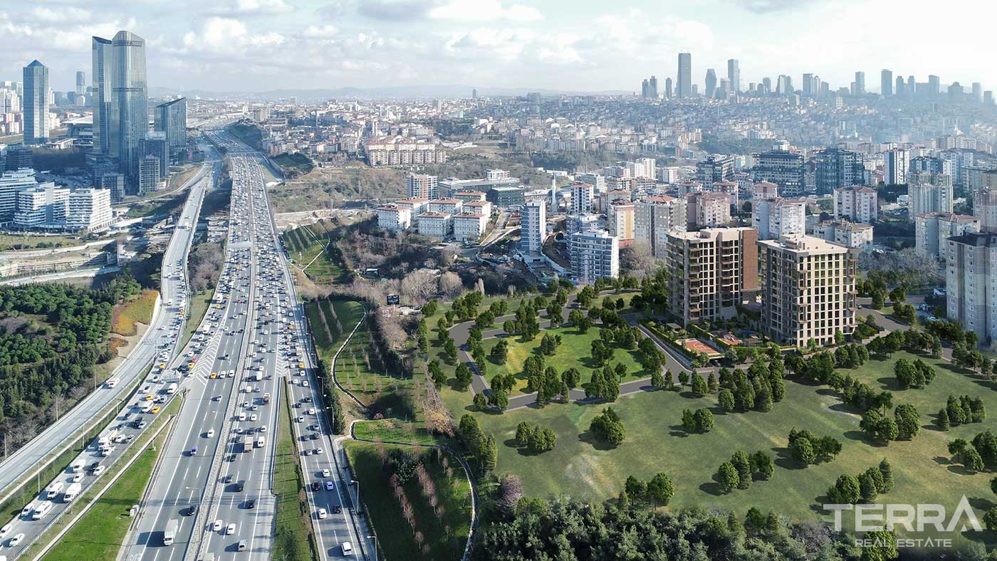 Chic Flats in a New Complex in İstanbul Kağıthane - 90760
