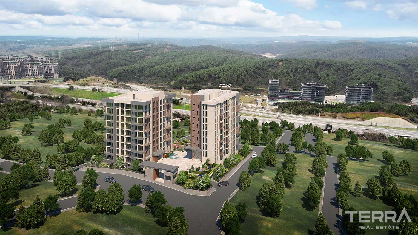 Chic Flats in a New Complex in İstanbul Kağıthane - 90761