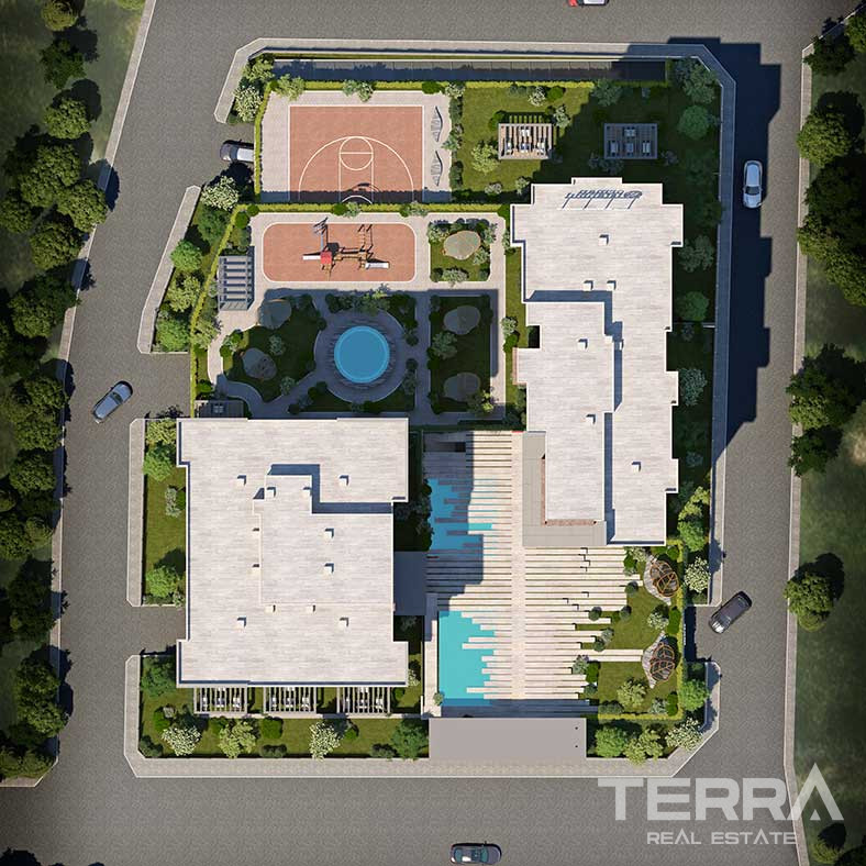 Chic Flats in a New Complex in İstanbul Kağıthane - 90762
