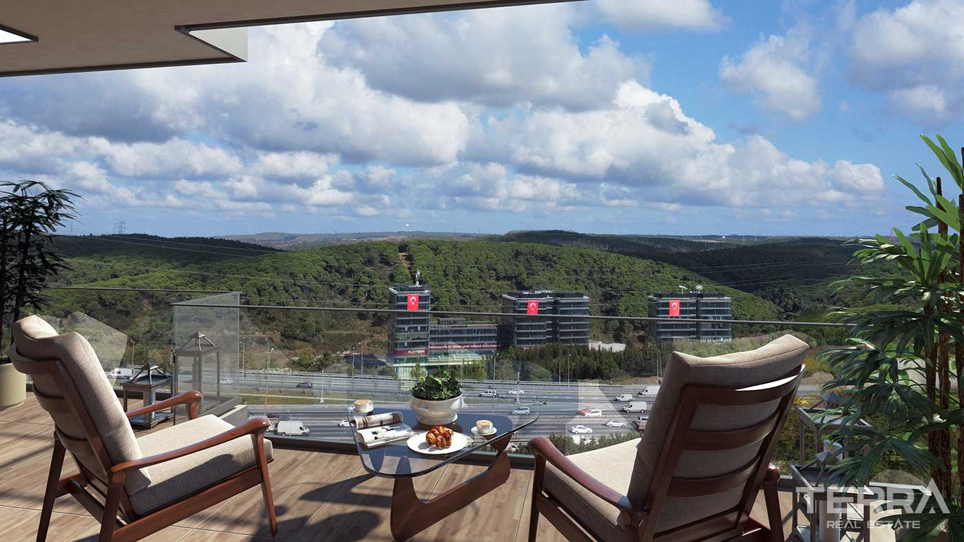 Chic Flats in a New Complex in İstanbul Kağıthane - 90763